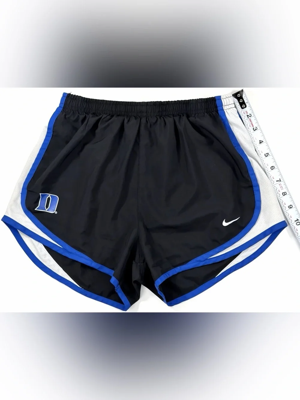 Nike Duke Blue Devils Tempo Running Shorts Womens S Black Royal Blue DriFIT NCAA